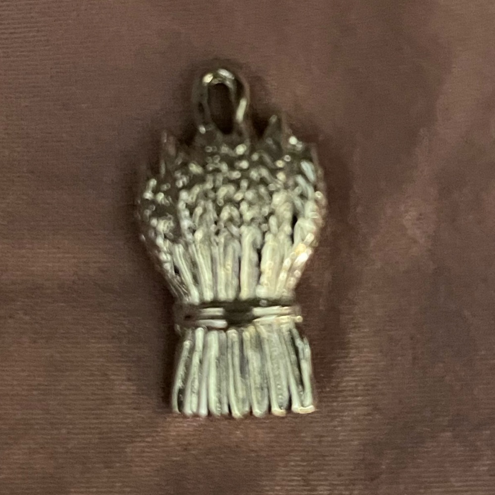 💙💛🤍💚❤️ VINTAGE ORDER OF THE EASTERN STAR SISTER OF RUTH CHARM SILVER